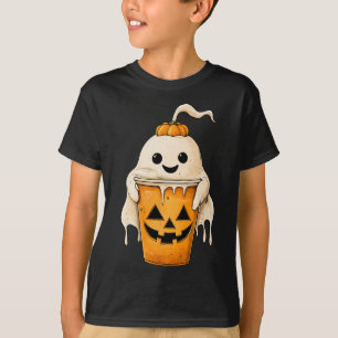 Camiseta Café Físico Fantasma Do Halloween Com Spook Divert