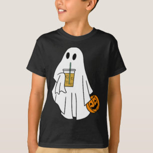 Camiseta Café Físico, Halloween Cuja Pequena Ghost Pumpkin 