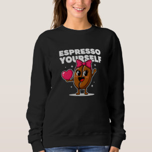Camiseta Café Fofinho Expresse-se Grão de Café Kawaii Coraç