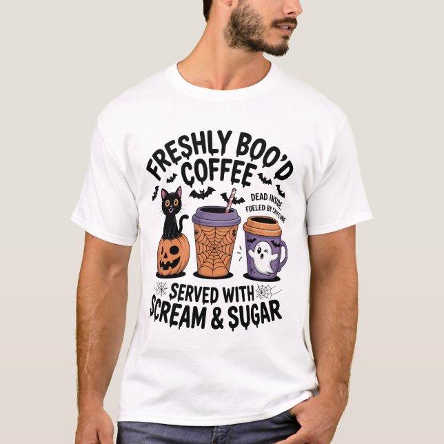 Camiseta Café Frescamente Enamorada Halloween (Frente)