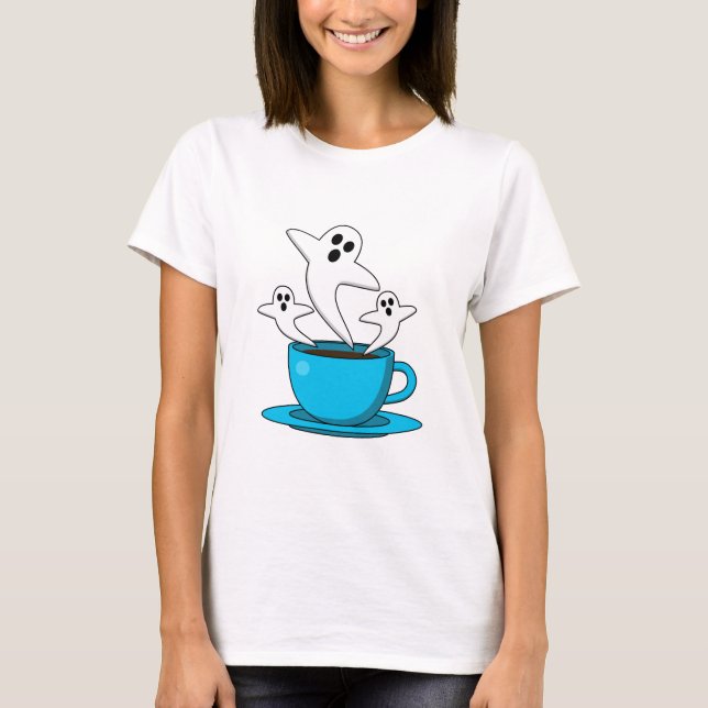 Camiseta Café fumante fantasma (Frente)