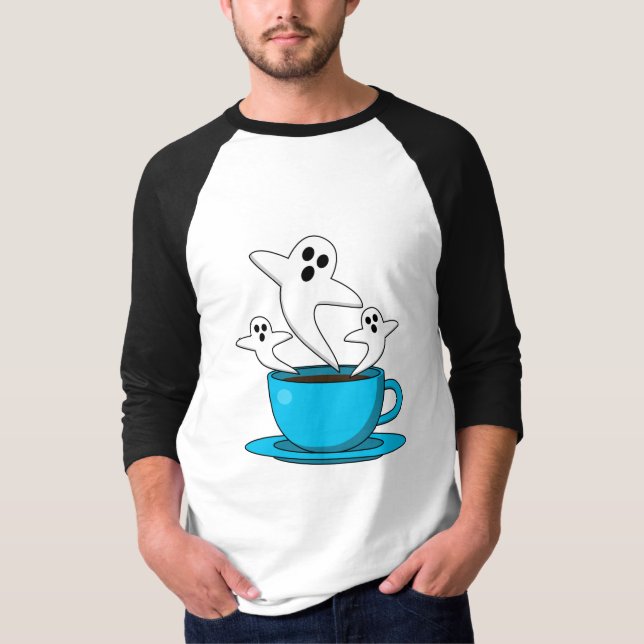Camiseta Café fumante fantasma (Frente)