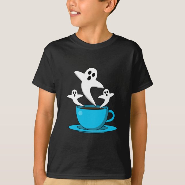 Camiseta Café fumante fantasma (Frente)