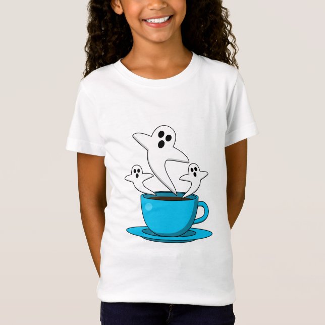 Camiseta Café fumante fantasma (Frente)