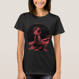Camiseta Café Galáctico Vintage Ficção Científica Astronaut