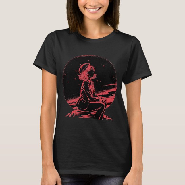 Camiseta Café Galáctico Vintage Ficção Científica Astronaut (Frente)