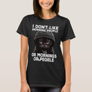 Camiseta Café Gato Eu não gosto de pessoas matinais 3