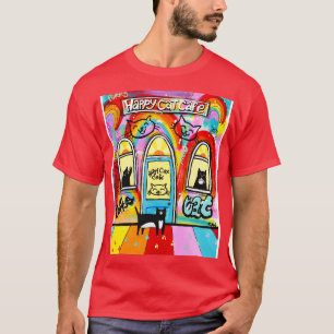 Camiseta Café Gato Feliz