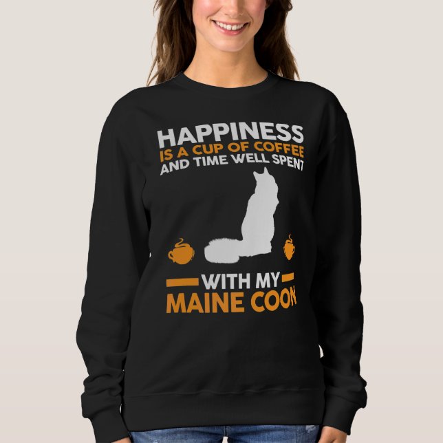 Camiseta Café Gato Maine Coon (Frente)