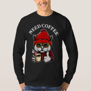 Camiseta Café Gato Necessário