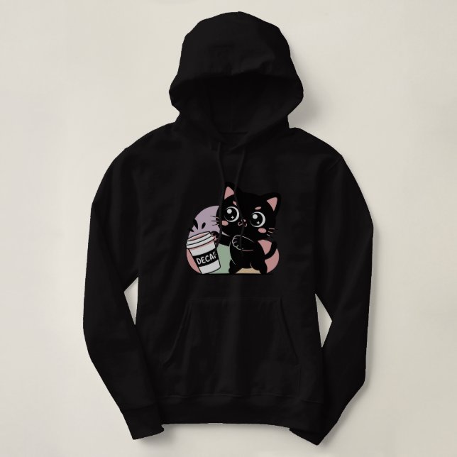 Camiseta Café Gato Preto ( Descafeinado ) (Frente do Design)