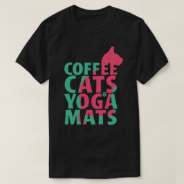 Camiseta Café, Gatos, Tapetes de Yoga