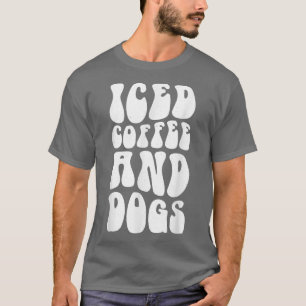 Camiseta Café gelado e cães Recepcionista Veterinário Vet T