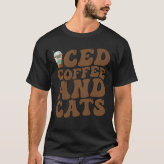 Camiseta Café Gelado E Gatos Família Groovy