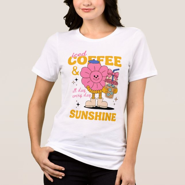 Camiseta Café Gelado E Sol, Retro Flor Tee (Frente)