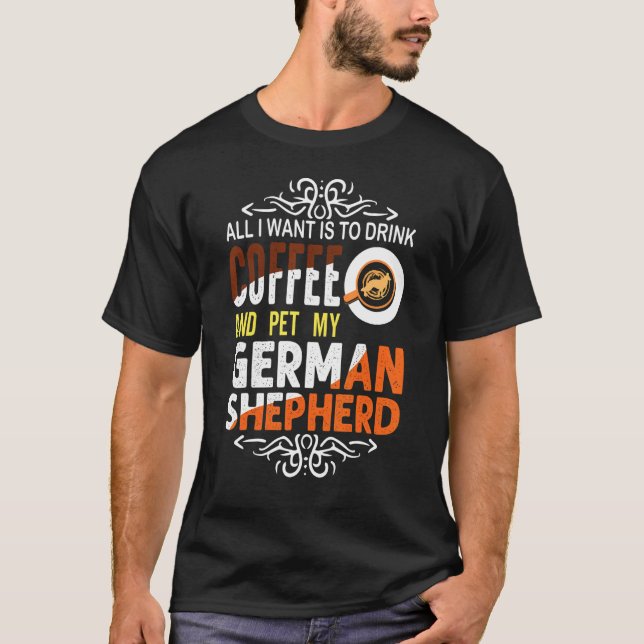 Camiseta Café german shepherd (Frente)