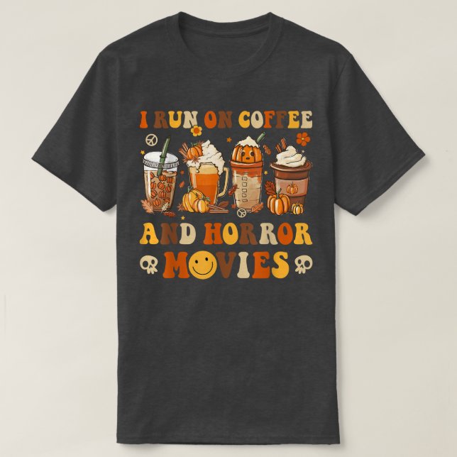 Camiseta Café Hippie Horror de Groovor Queda (Frente do Design)