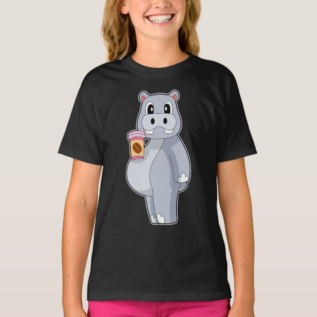 Camiseta Café Hippo para viagem (Frente)