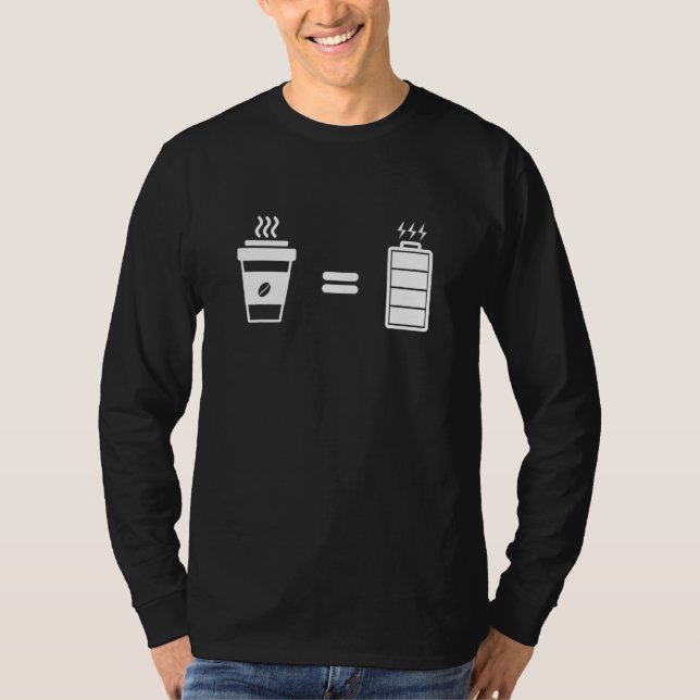 Camiseta Café Igual à Novidade Totalmente Carregada (Frente)