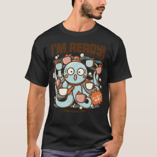 Camiseta Café Im Ready Octopus por Tobe Fonseca