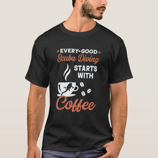 Camiseta Café Incrível  Mergulho (Frente)