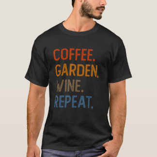 Camiseta Café Jardim Vinho Repetir Vegetariano Jardineiro S