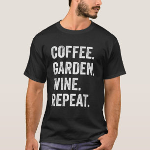 Camiseta Café Jardim Vinho Repetir Vegetariano Jardineiro S
