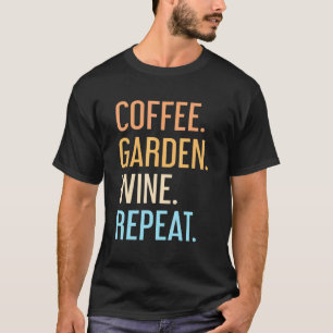 Camiseta Café Jardim Vinho Repetir Vegetariano Jardineiro S