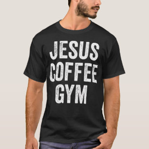 Camiseta Café Jesus Ginásio Treino Cristão Levantamento de