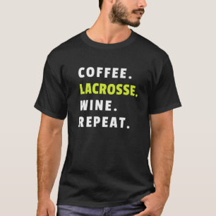 Camiseta Café Lacrosse Vinho Repetindo Jogador Lax Lacro En