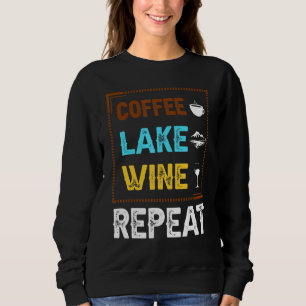 Camiseta Café Lago Wine Repete Lago Lifes Caffein Alcoho