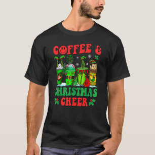 Camiseta Café Latte de Natal Aconchegante Eu Funciono Com C