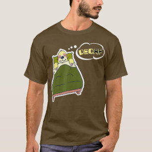 Camiseta Café Leve Presente Engraçado Dormir Lenta Decaf AF