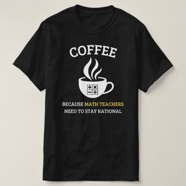 Camiseta Café Lover e Professor de Matemática Combo Engraça (Frente do Design)