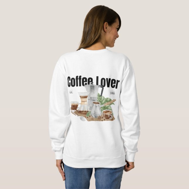 Camiseta Café Lover Estético Mínima Trendy Mulheres (Parte Traseira Completa)