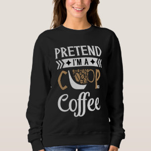 Camiseta Café Lover Halloween Fingir Taça De Café Costu
