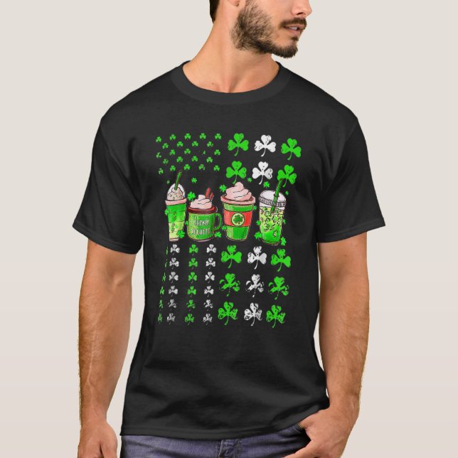 Camiseta Café Lover Lucky Latte Irlandês Sh (Frente)