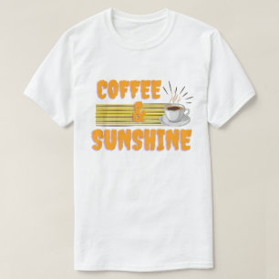 Camiseta Café & Luz Solar – Vibrações Positivas da Manhã