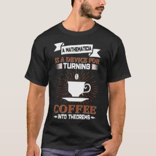 Camiseta Café MATEMÁTICO lança cavalo Geek matemático dizen