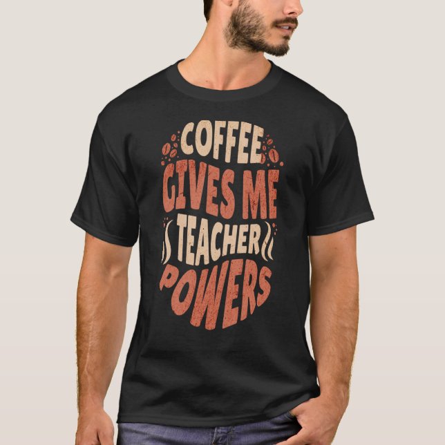 Camiseta Café Me Dá Ensino Potência A Cafeína Viciada (Frente)