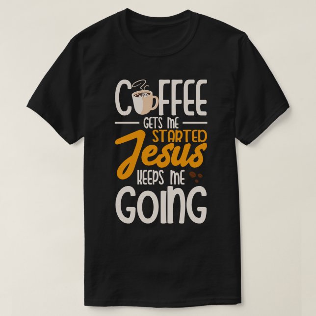 Camiseta Café me dá início (Frente do Design)