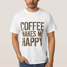 Camiseta Café Me Faz Feliz