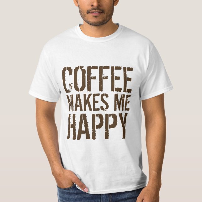 Camiseta Café Me Faz Feliz (Frente)