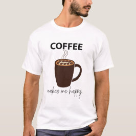 Camiseta Café Me Faz Feliz Café