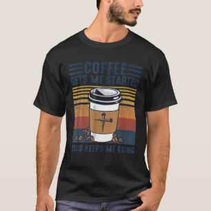 Camiseta Café Me Inicia Jesus Me Mantém Cristo