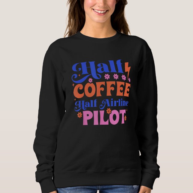 CAMISETA CAFÉ MEIO-FEIRA-FEIRA-FEIRA, MEIO PILOTO AÉREO (Frente)