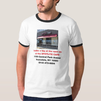 Camiseta Café Mic aberto do Spotlite dos homens