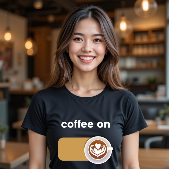 Camiseta Café Na Comida Engraçada (Criador carregado)