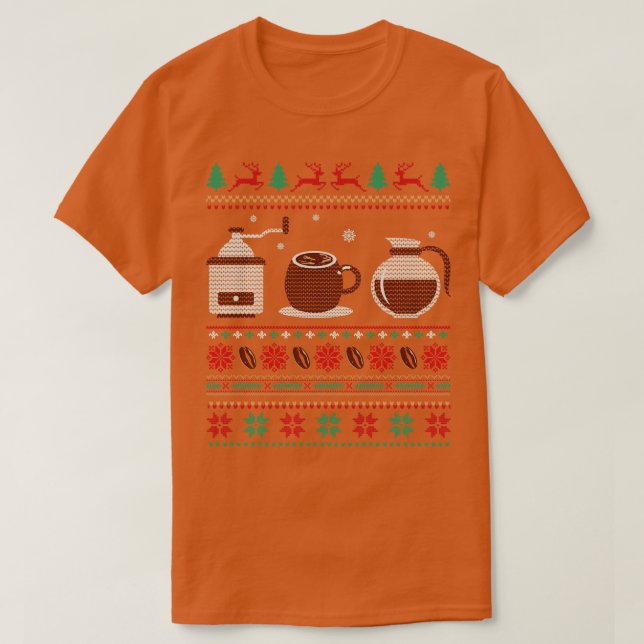 Camiseta Café natal feio doce de natal (Frente do Design)