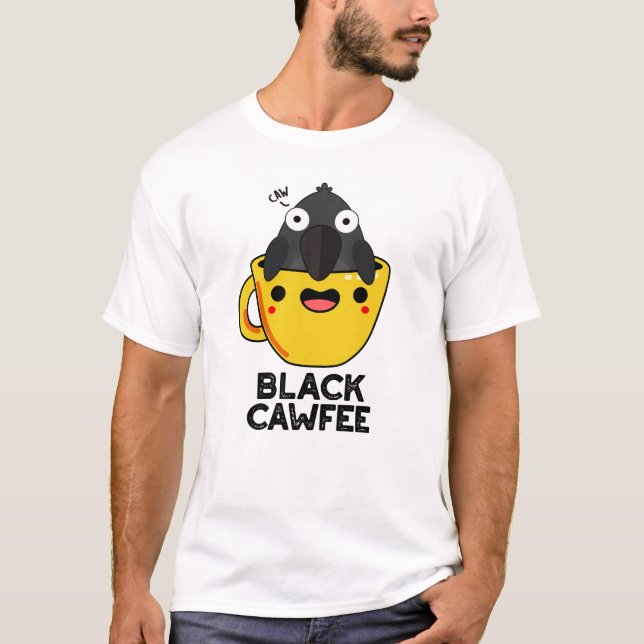 Camiseta Café Negro Funny Cromado Café (Frente)